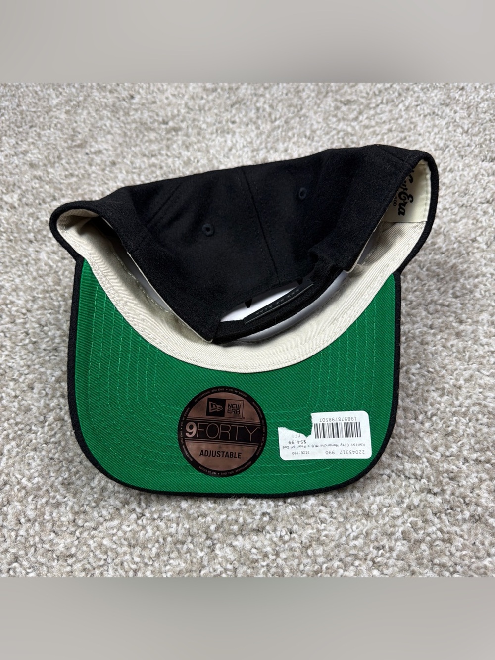Fear Of God Essentials Kansas City Monarchs New Era Adjustable Hat Black Red NWT - Picture 2 of 7